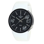 Venice V8165-W Silicone Black-Dial Unisex Watch